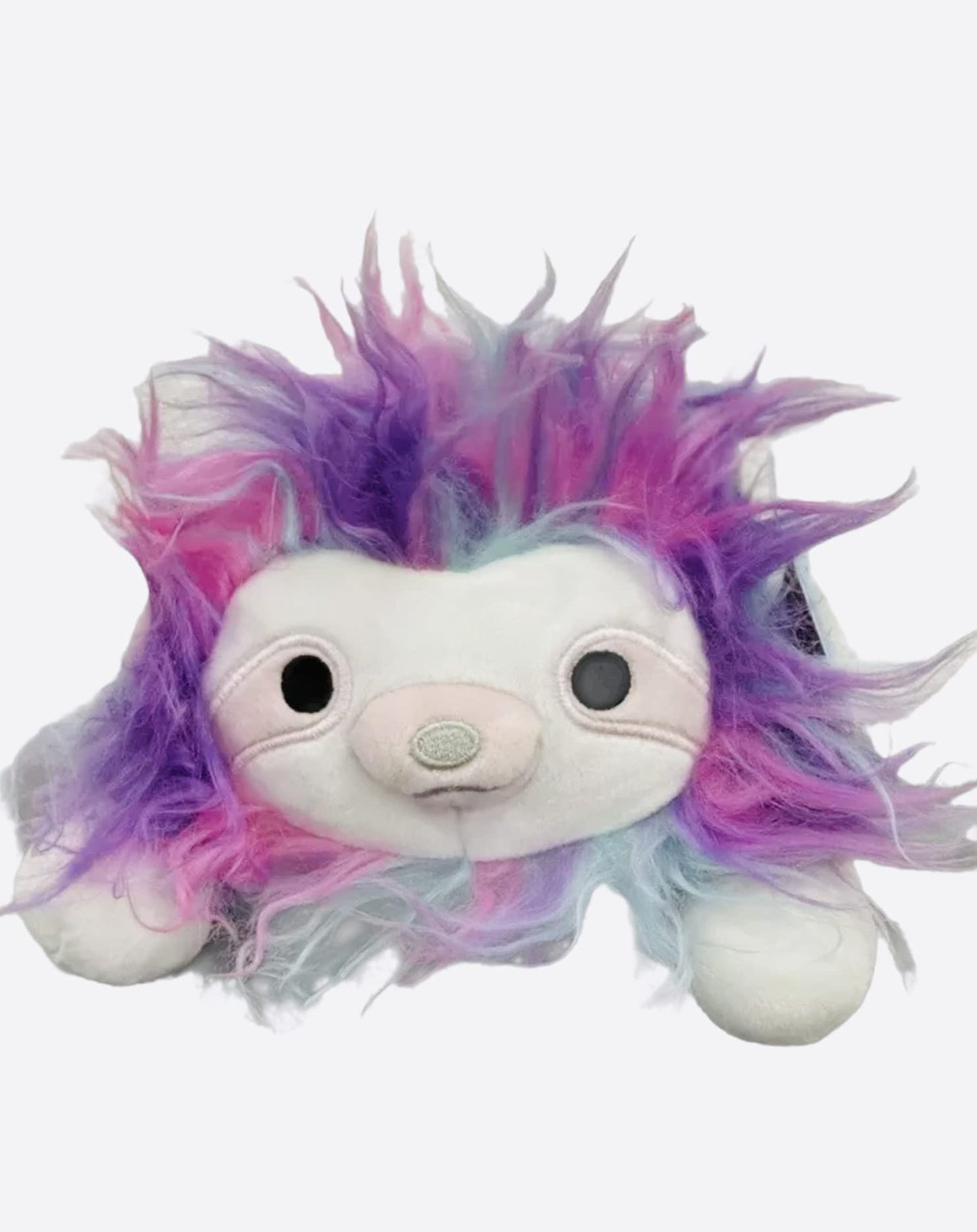 Squishmallow Laying Hug Mees Rayen Pink Sloth Rainbow Hair