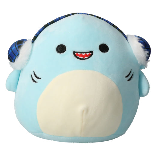 Squishmallows Sharon the Blue Shark Wearing Earmuffs 7.5" Stuffed Plush