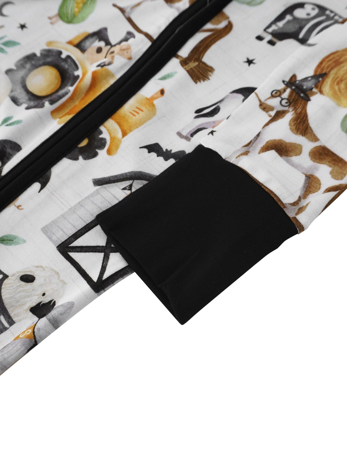 PoshTOT Halloween Farm Bamboo Baby Convertible Zippy Romper