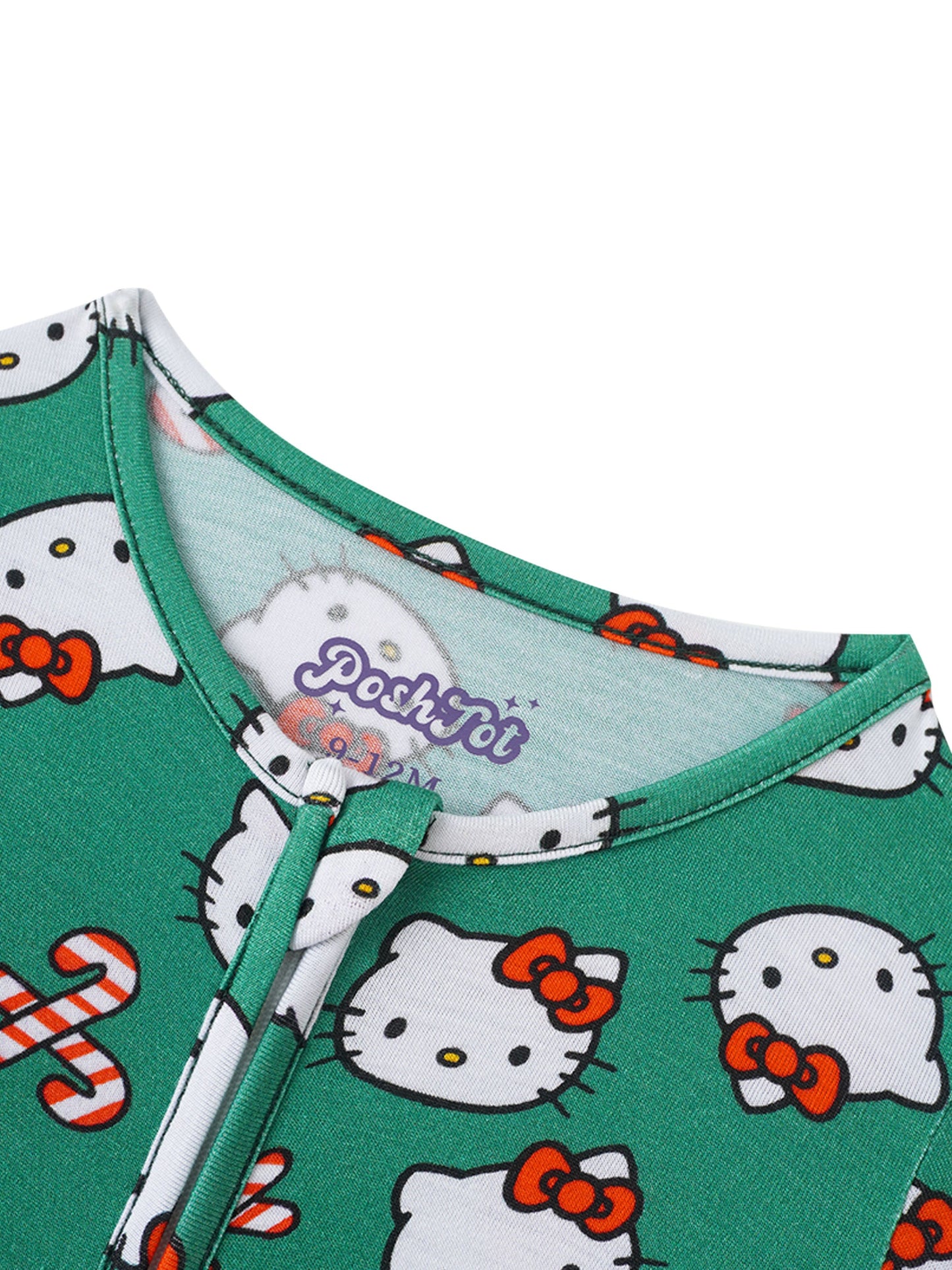 PoshTOT Sanrio Hello Kitty Green Bamboo Baby Convertible Zippy Romper