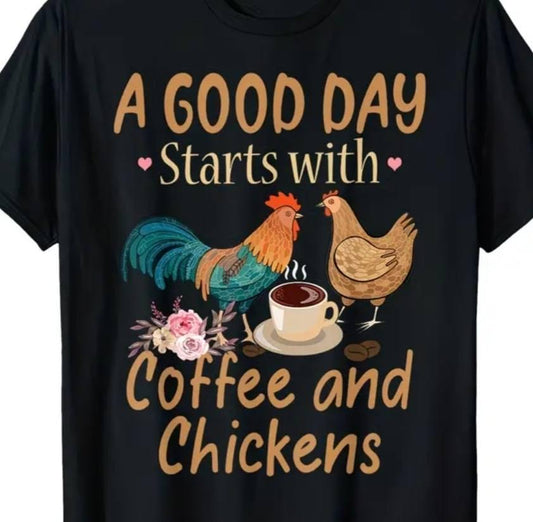 COFFEE AND CHICKENS TEE