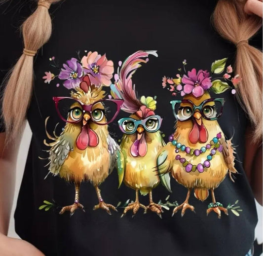 3 CHICKEN FAMILY TEE