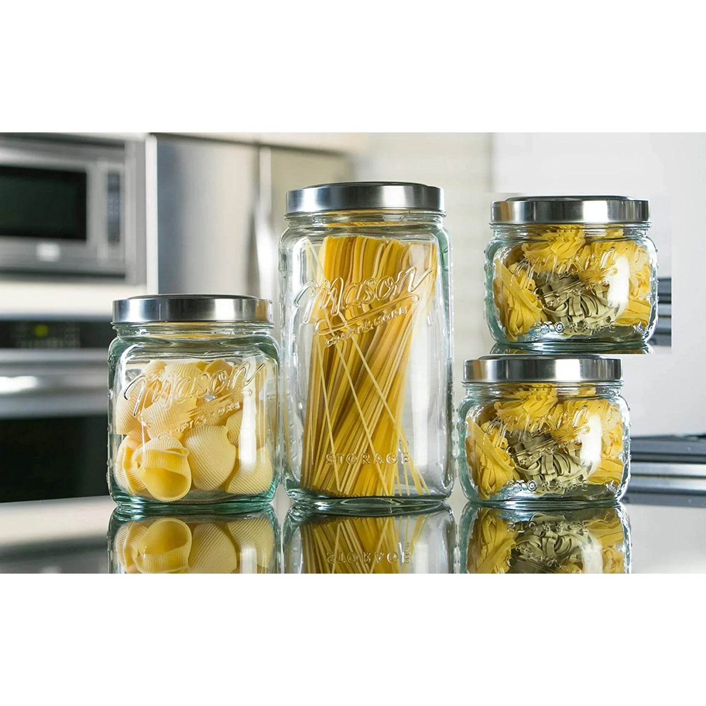 Mason Craft & More 4-piece Glass Canister Set