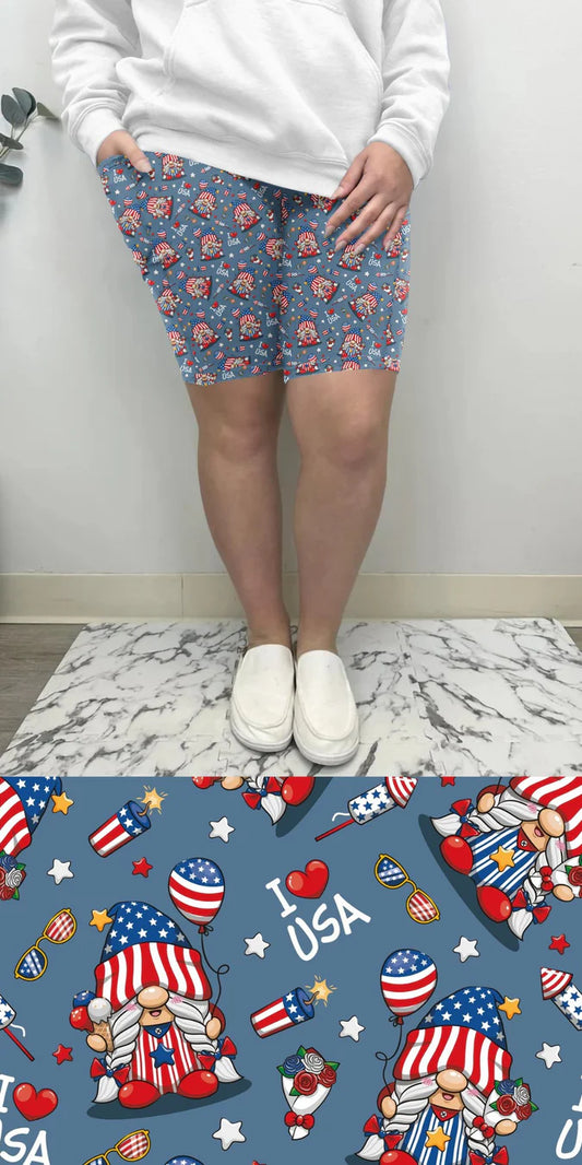 USA Gnome Bermuda Shorts w/ Pockets