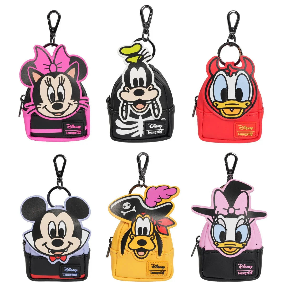 Loungefly Mickey & Friends Halloween Mystery Blind Box Mini Backpack Charm Keychain - FULL CASE OF 15