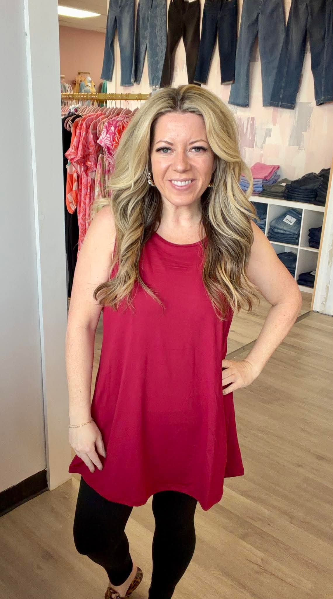 Solid Tunic Tank Top *RTS