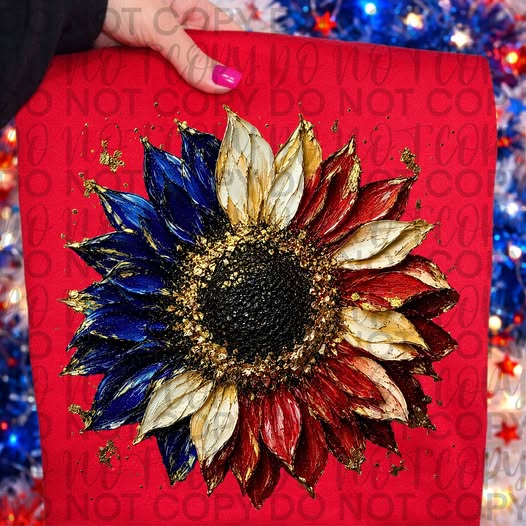 RWB PAINTED SUNFLOWER TEE