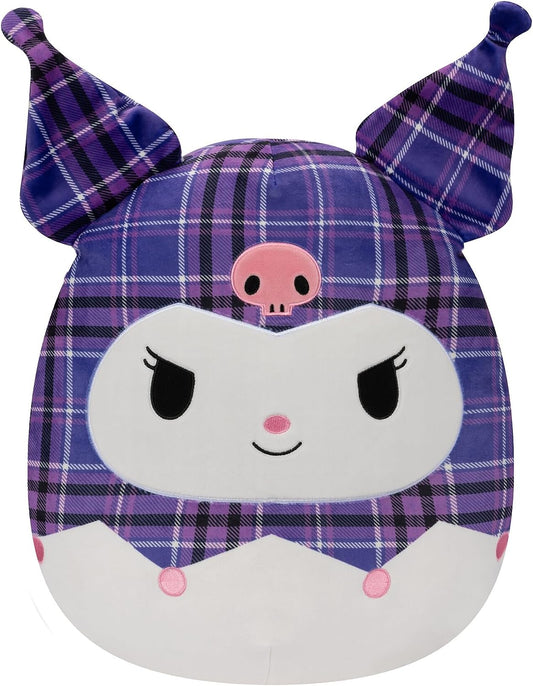 Squishmallows Purple Plaid Kuromi 6.5" 2023 Sanrio Winter Collection Stuffed Plush