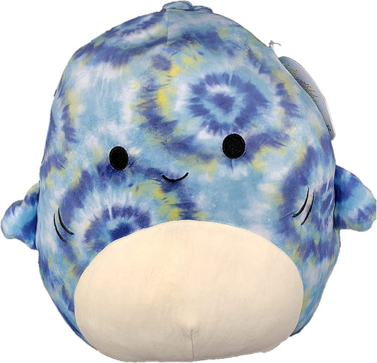 Squishmallows Luther the Blue Tie-Dye Tiger Shark 8" Stuffed Plush