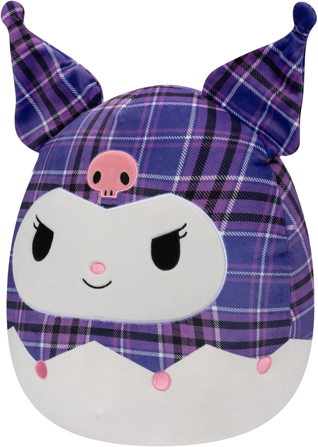 Squishmallows Purple Plaid Kuromi 6.5" 2023 Sanrio Winter Collection Stuffed Plush