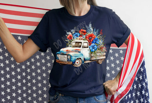 RWB FARM TRUCK- UNISEX TEE ADULTS/KIDS