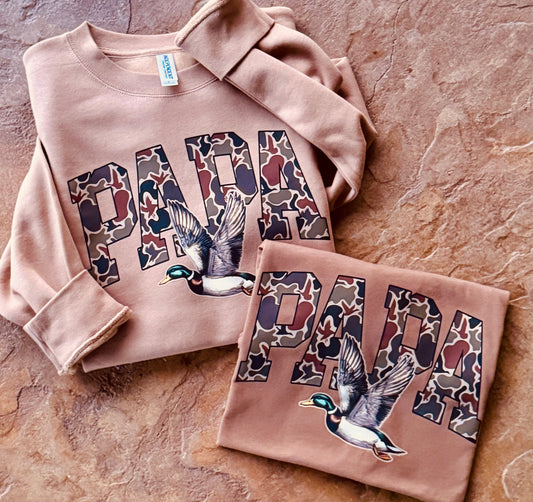 Papa Camo Duck Tee/Sweatshirt (PREORDER CLOSES 11/30, ETA 1 WEEK)
