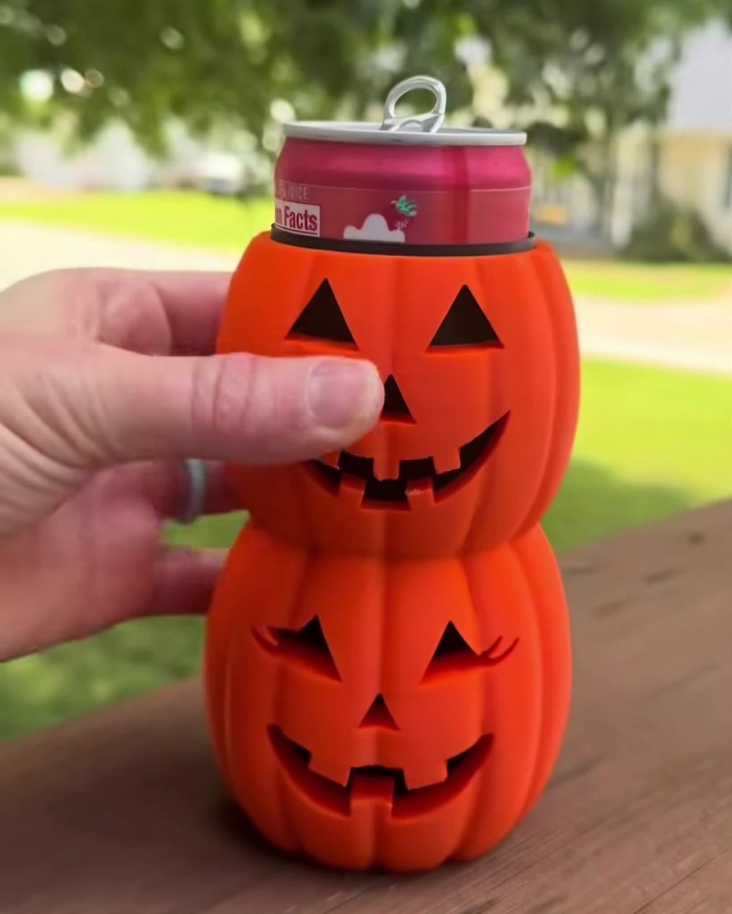 PUMPKIN STACK CAN HOLDER-4 SIZES AVAILABLE- 3D PRINTED