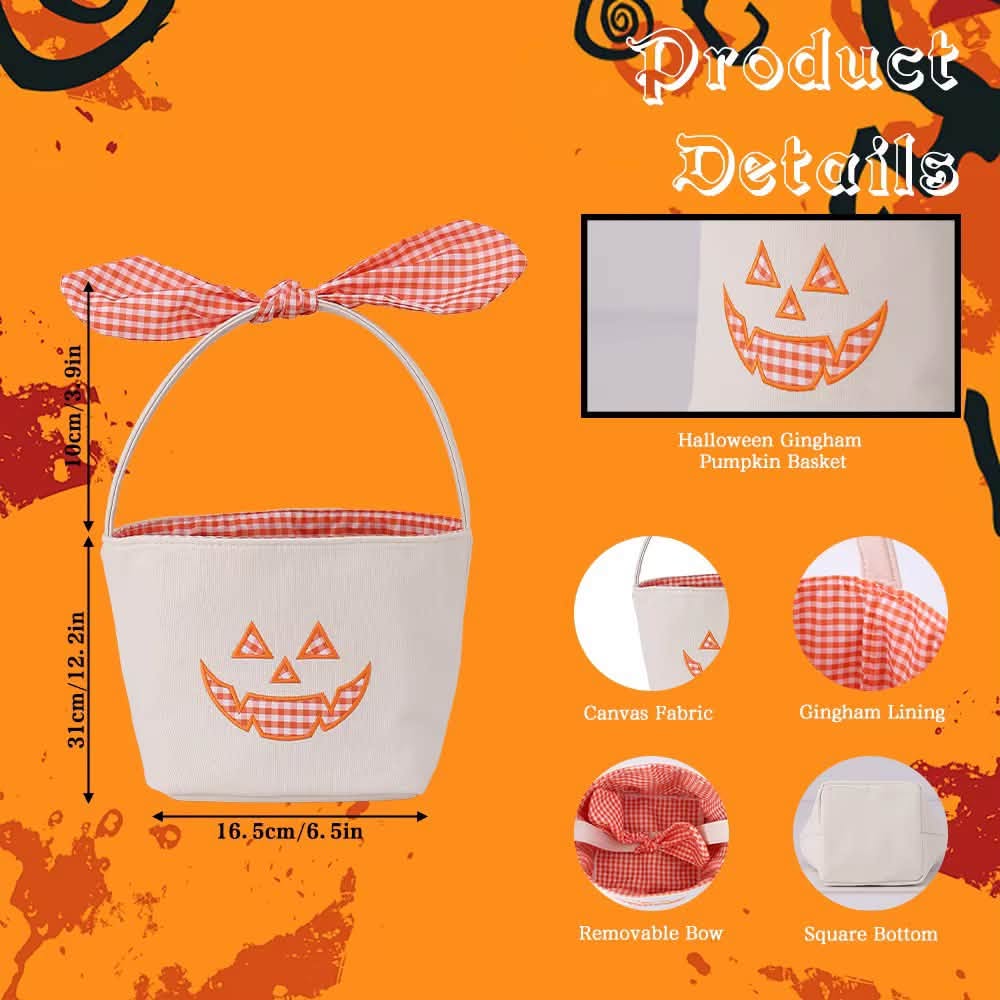 Custom Gingham Halloween Basket (PREORDER CLOSES 8/30, ETA LATE SEPT.)