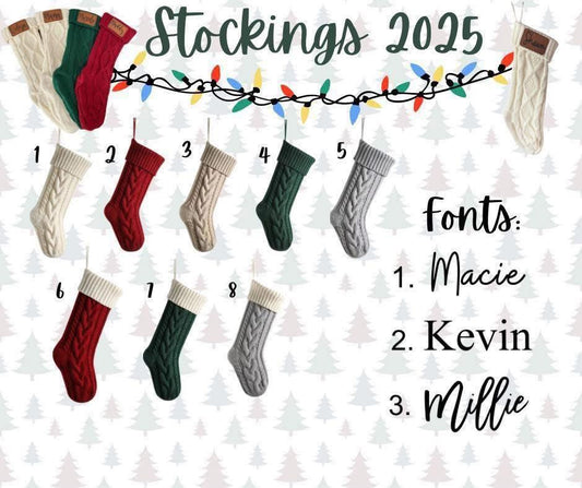 Custom Name Stockings (PREORDER Closes 8/26 - ETA Early Oct.)