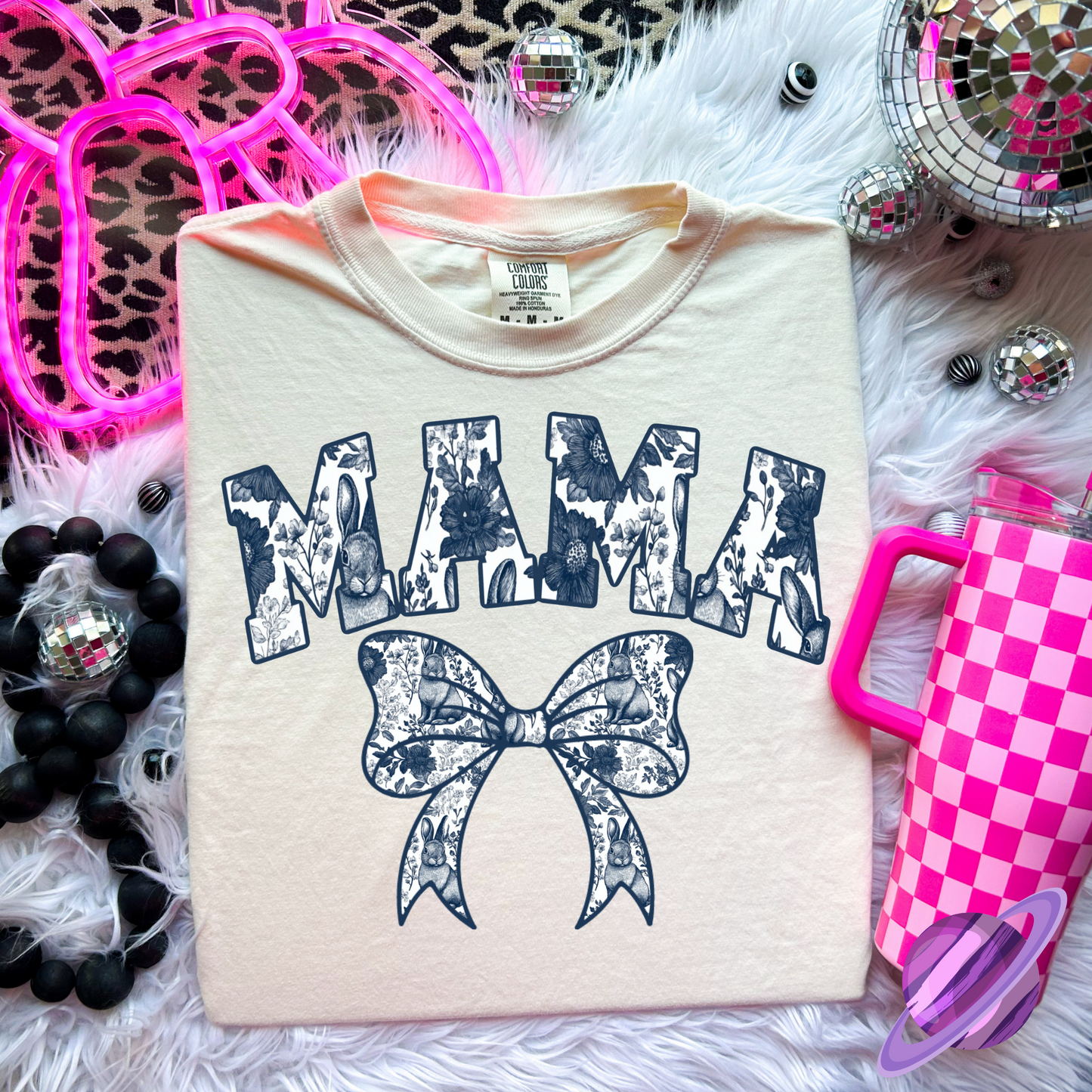 SPRING BLUE FLORAL NAME COLLECTION TEES (MULTIPLE OPTIONS)