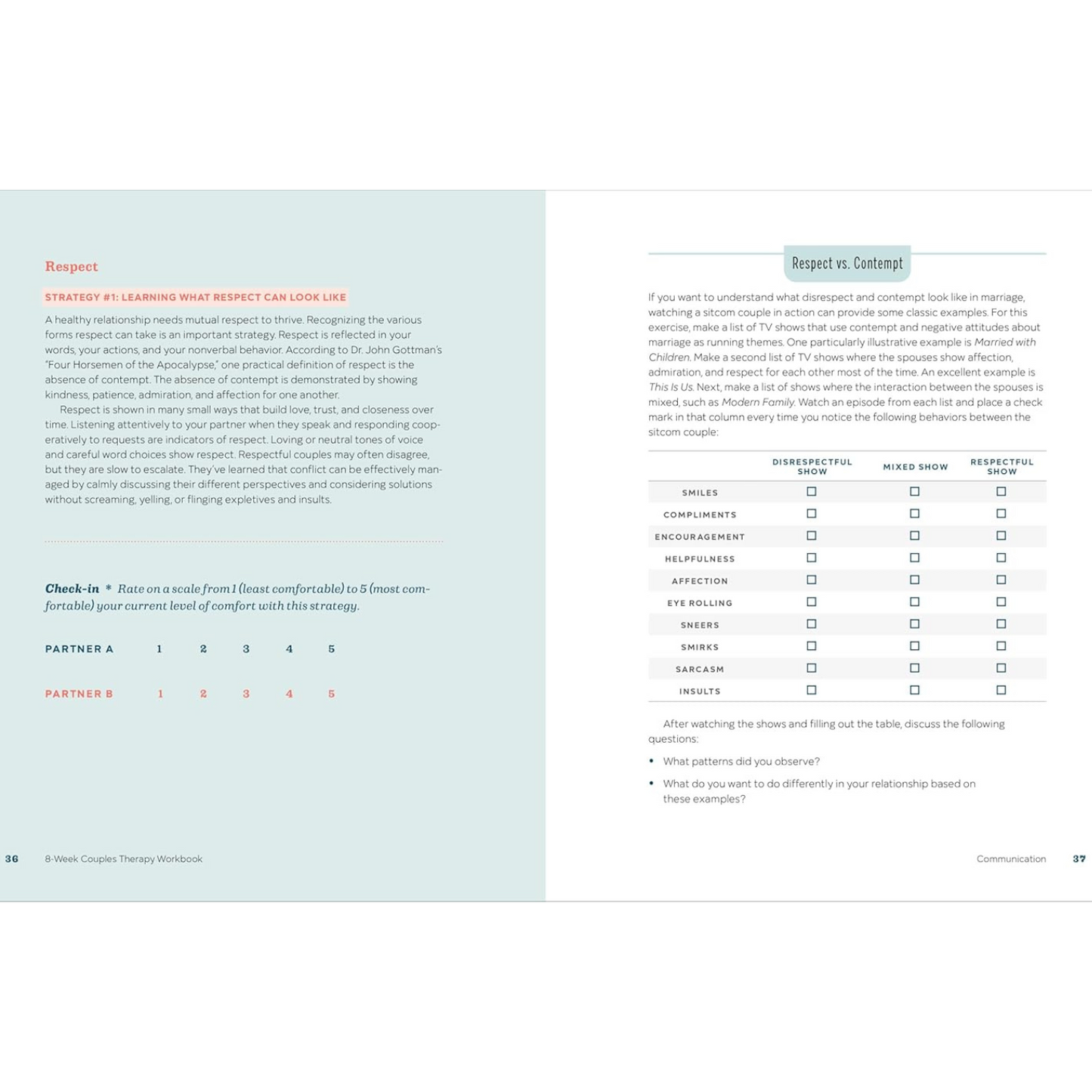 8-Week Couples Therapy Workbook: Essential Strategies to Connect, Improve Communication, and Strengthen Your Relationship (Spiral Bound)