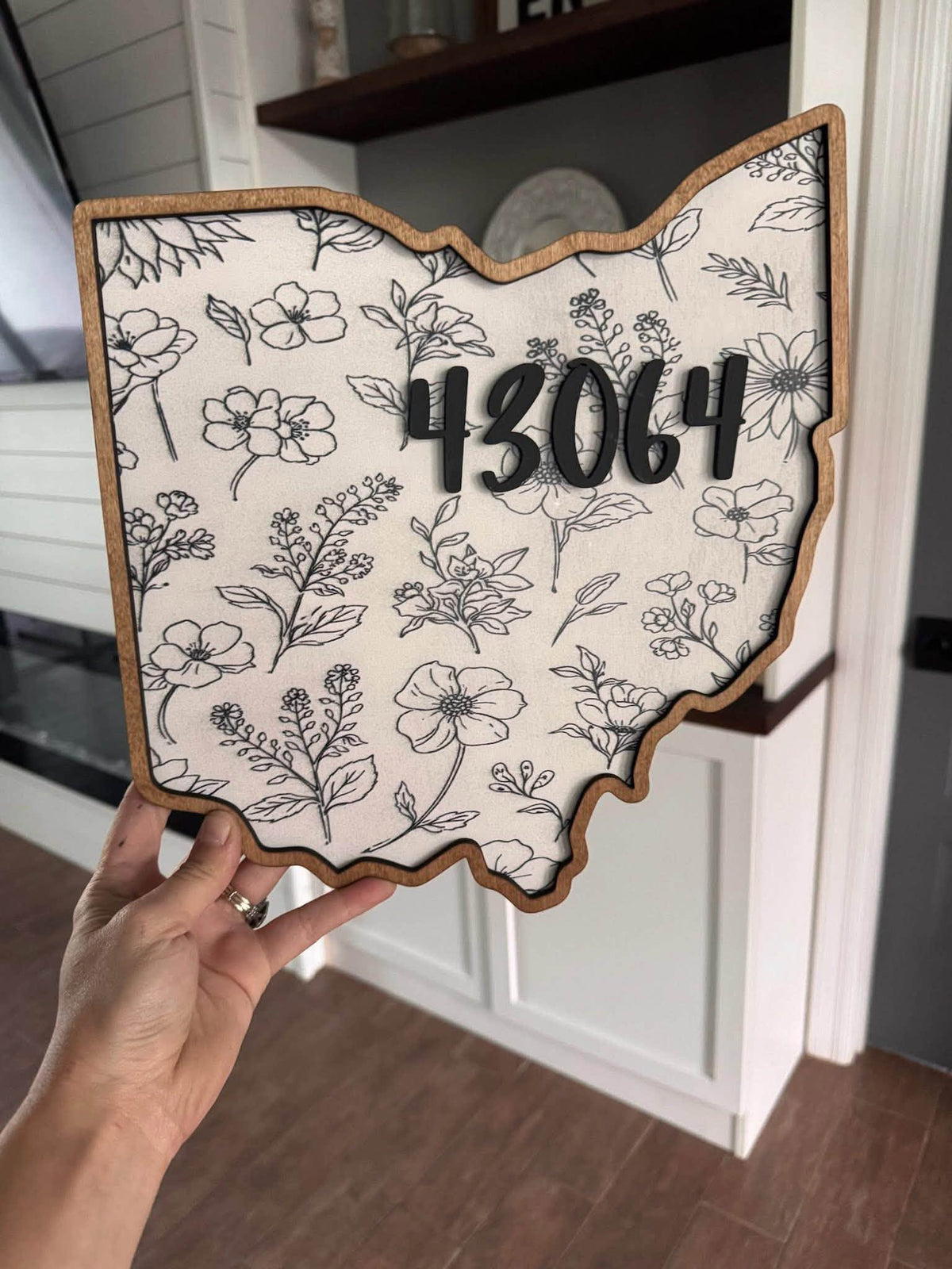 Custom Floral State Sign (PREORDER- ETA ~6 WEEKS)