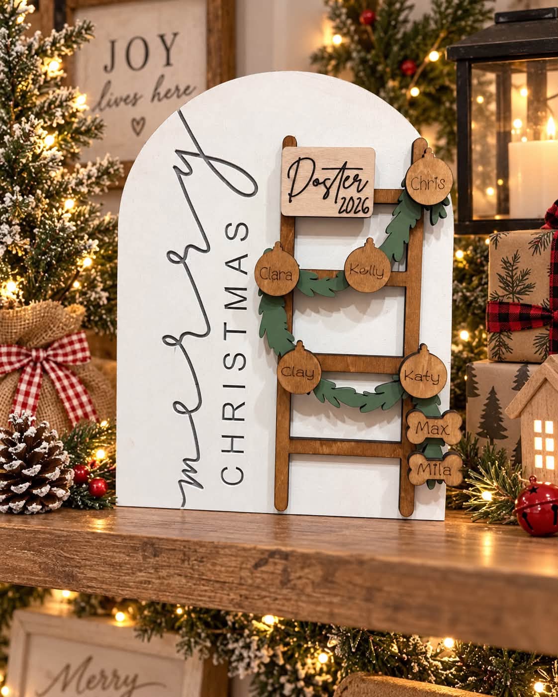 Custom PERSONALIZED HOLIDAY SHELF SITTER (PREORDER- ETA ~6 WEEKS)