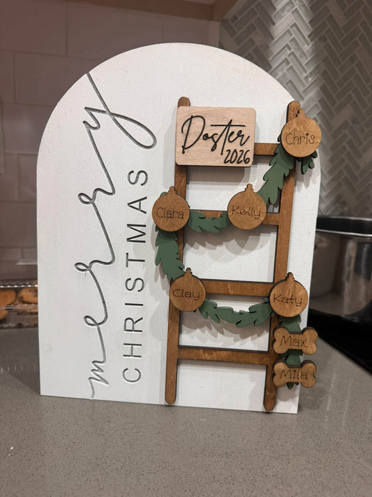Custom PERSONALIZED HOLIDAY SHELF SITTER (PREORDER- ETA ~6 WEEKS)