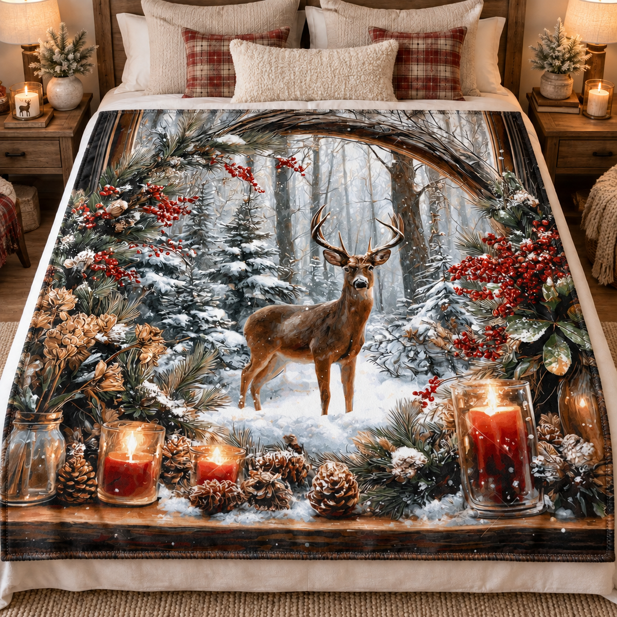 Winter Deer 50x60 Blanket | PREORDER CLOSES 10/9, ETA LATE NOV.