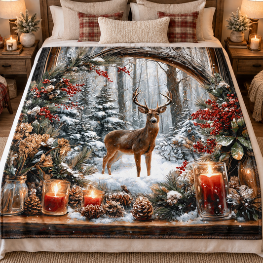 Winter Deer 50x60 Blanket | PREORDER CLOSES 10/9, ETA LATE NOV.