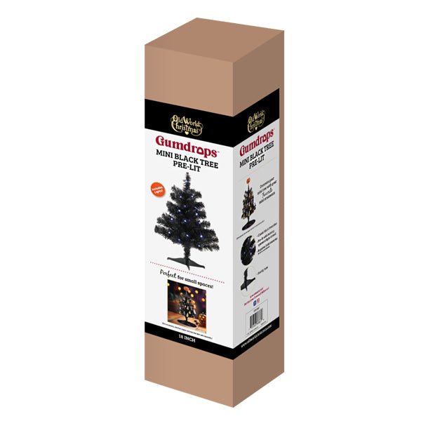 Mini Black Tree Pre-lit