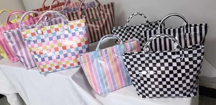 Waterproof Striped  Beach Bag
