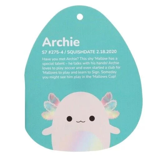 Squishmallows Archie the Rainbow Axolotl 7.5" Stuffed Plush