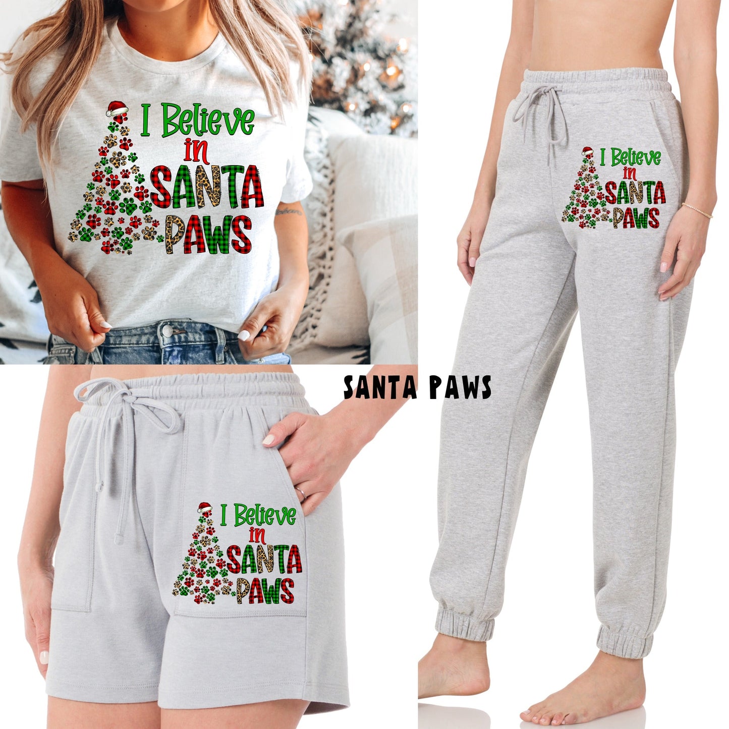 SANTA PAWS TEE