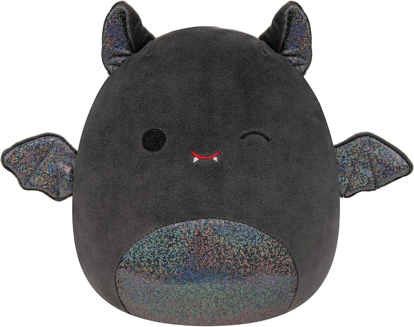 Squishmallows Emily the Bat Winking Eye with Shimmering Belly, Wings, & Ears 8" 2023 Halloween Collection Stuffed Plush