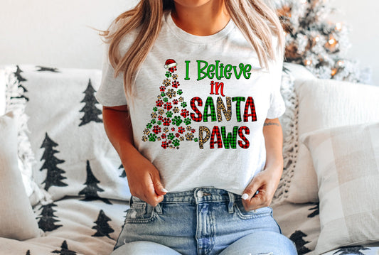 SANTA PAWS TEE