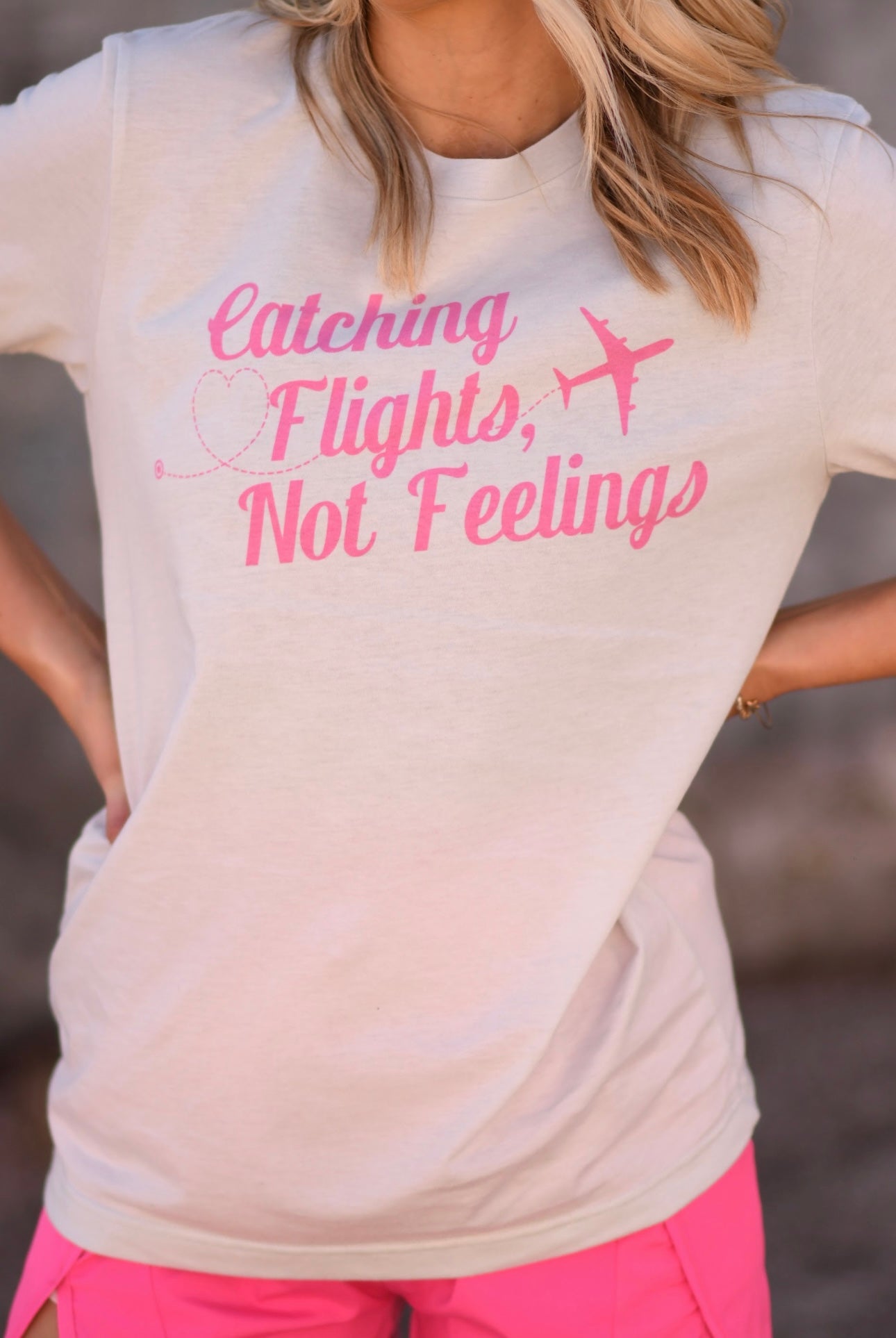 Catching Flights Not Feelings Graphic Tee
