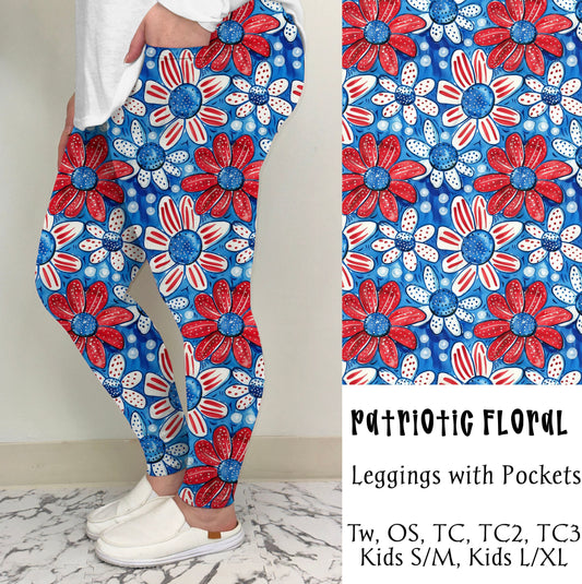 Patriotic Floral Capris & Leggings | PREORDER CLOSES 2/24, ETA APRIL