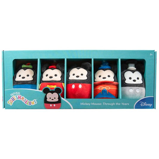 Squishmallows Disney's: Mickey Mouse Through the Years 4" Stuffed Plush Collection 5 Pack