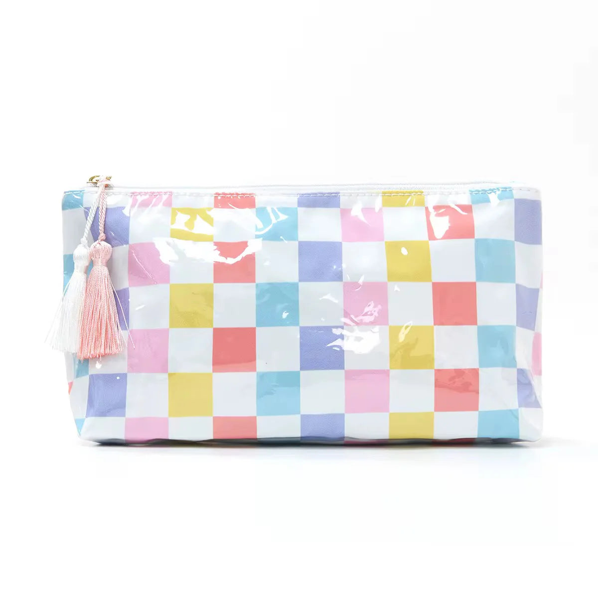 Waterproof Striped or Checkered Pouch Bag