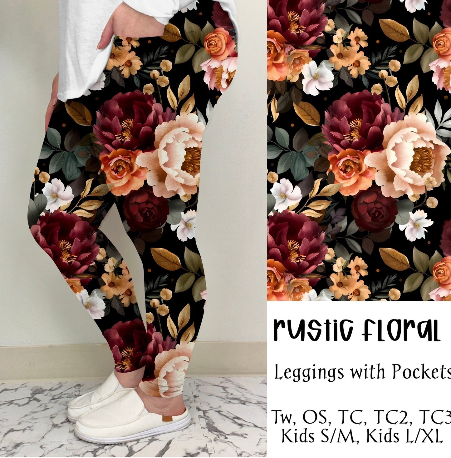 Rustic Floral Leggings/Joggers | PREORDER CLOSES 6/30, ETA EARLY SEPT.