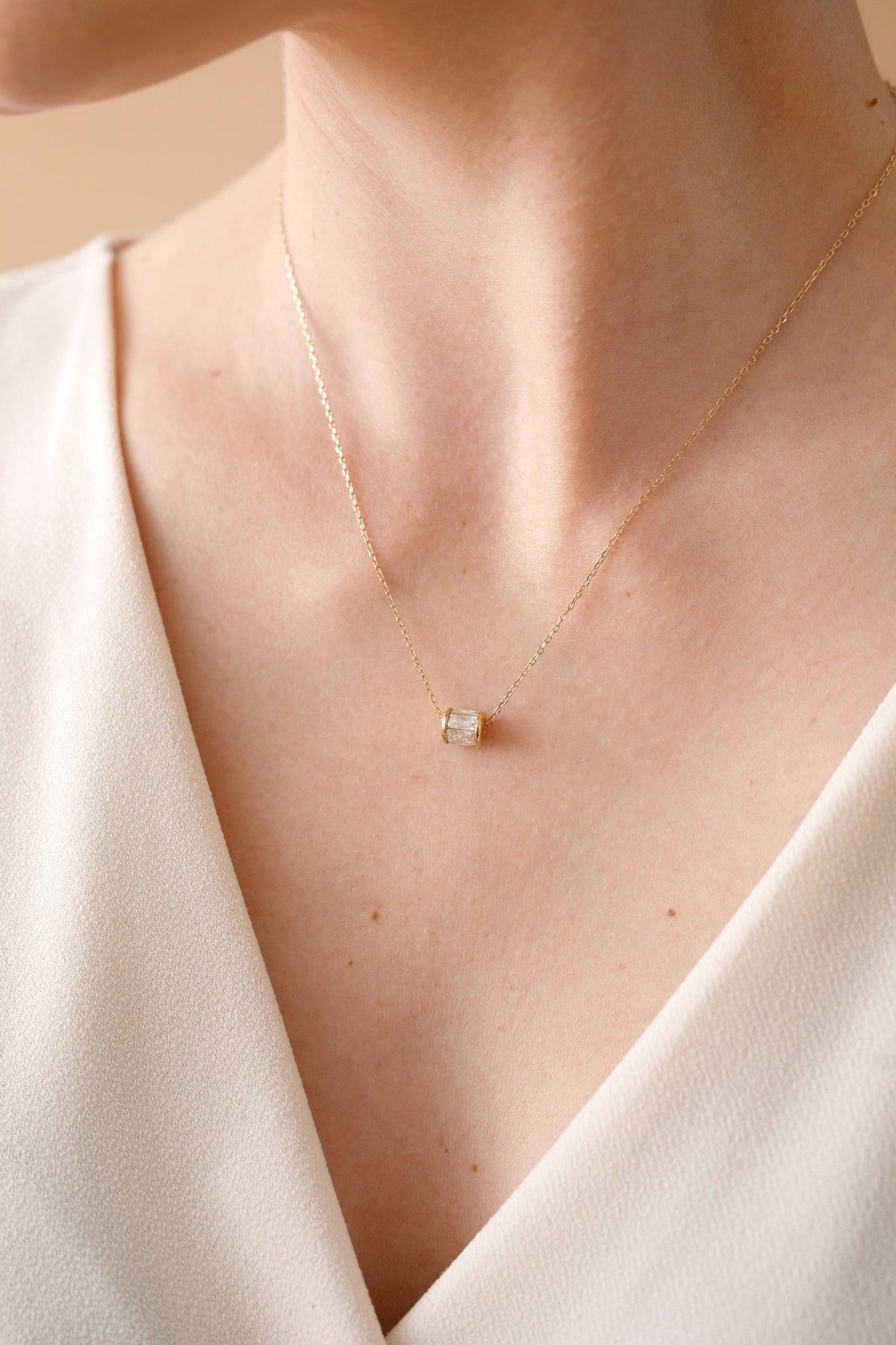 April Birthstone Precious Pendant Necklace