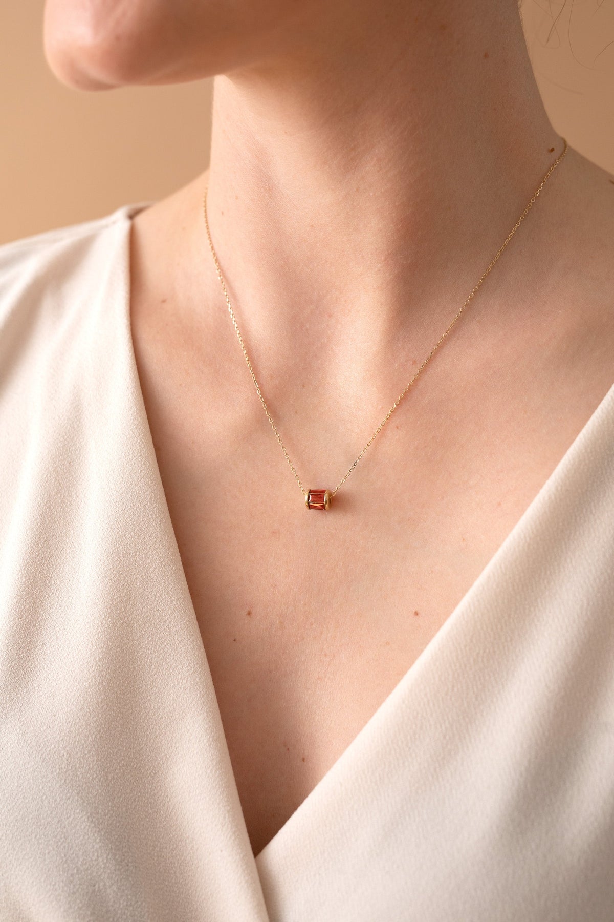 January Birthstone Precious Pendant Necklace