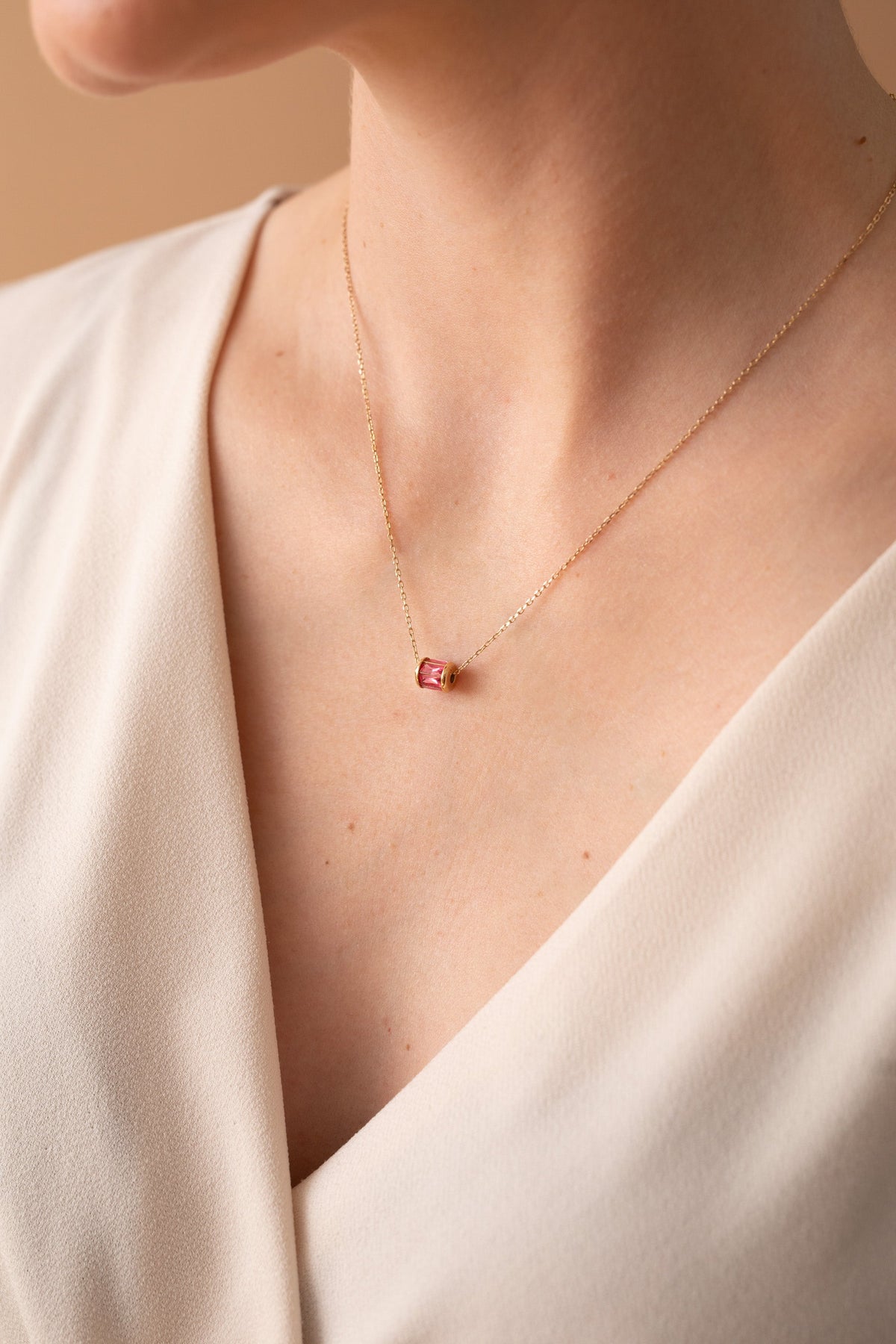 October Birthstone Precious Pendant Necklace