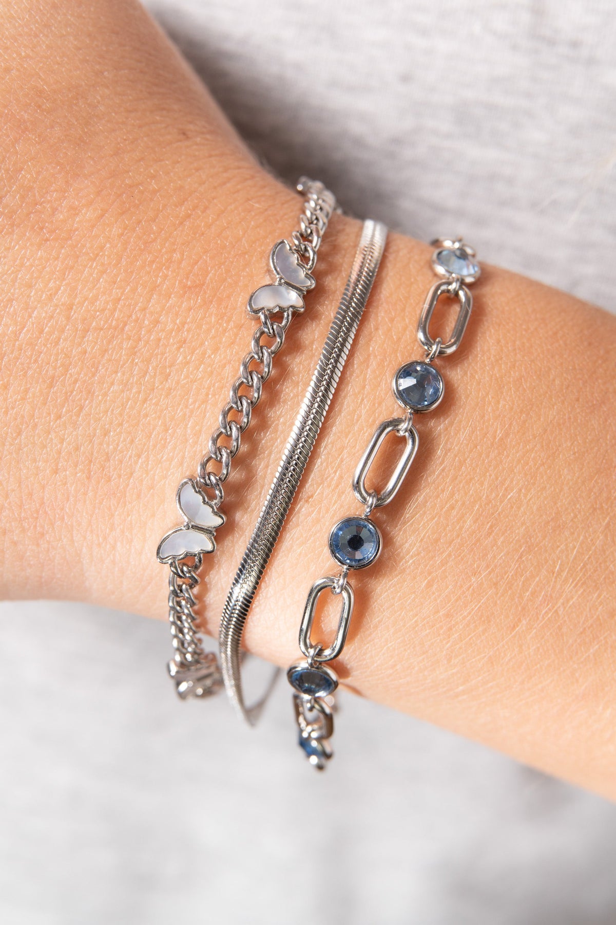 Butterfly Curb Chain Bracelet