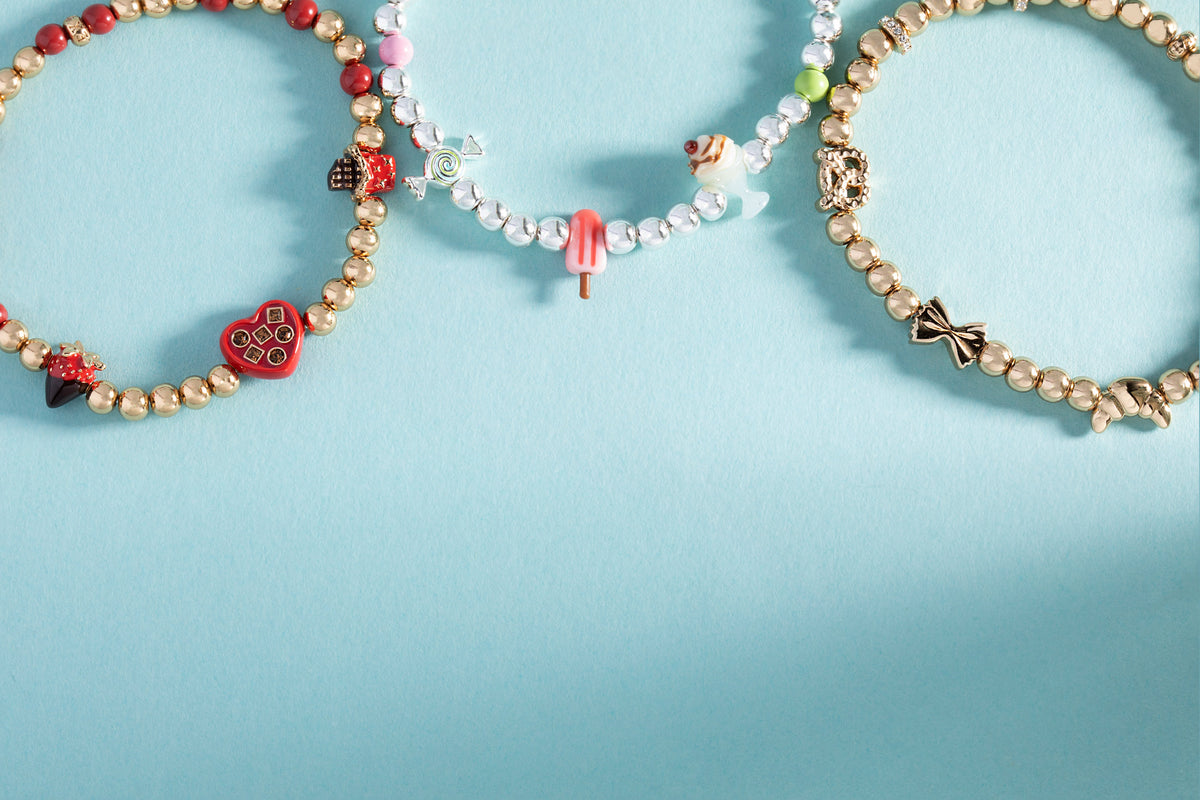 'Carbs are My Love Language' Beaded Stretch Bracelet