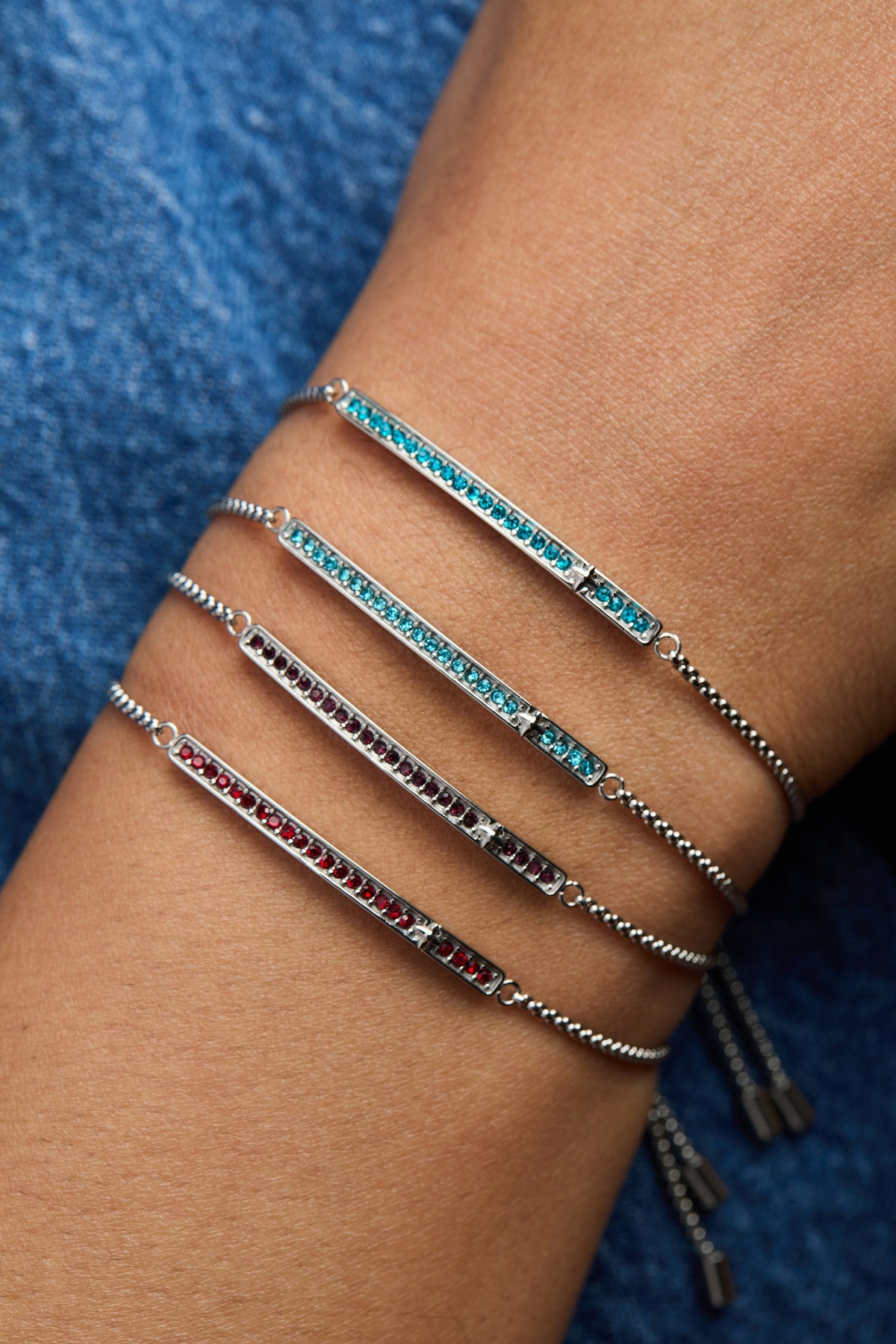 December Everyday Birthstone Pave Bolo Bracelet