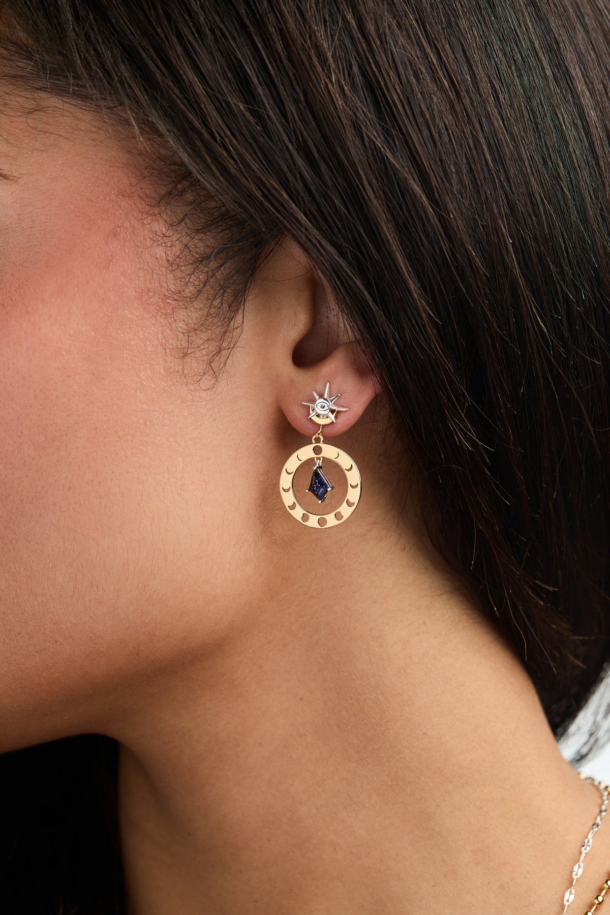 Moon Phase Statement Earring
