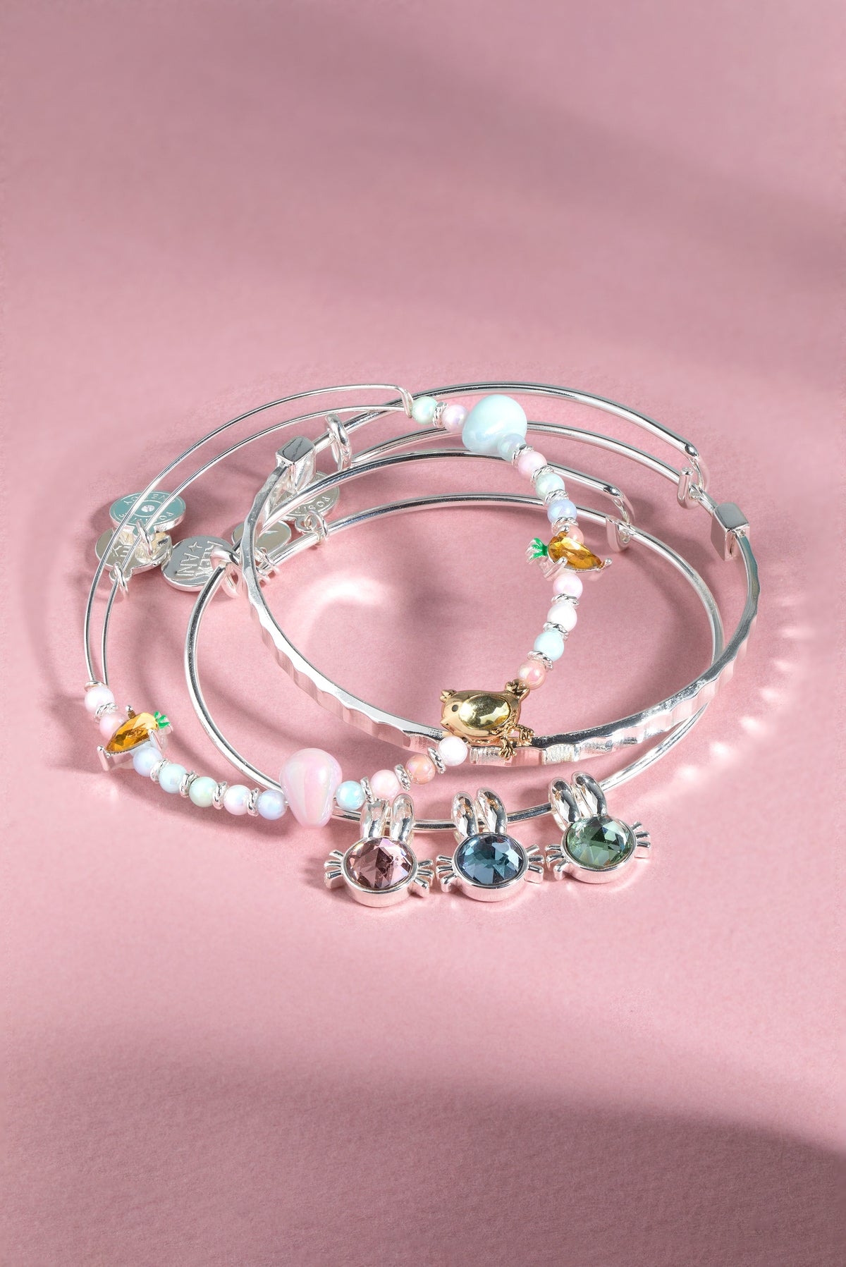 Crystal Bunny Bangles Set of 3