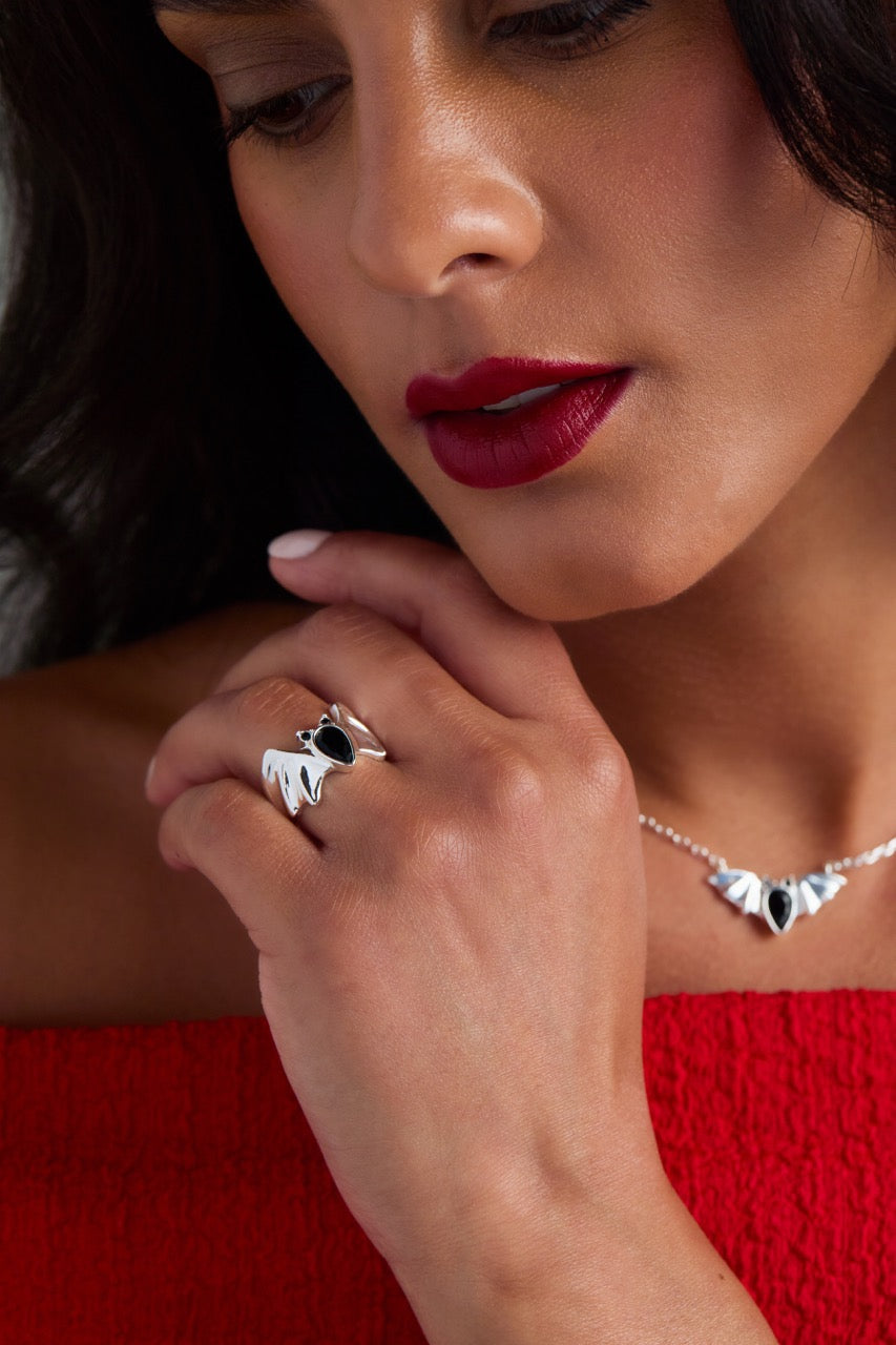 Crystal Bat Ring