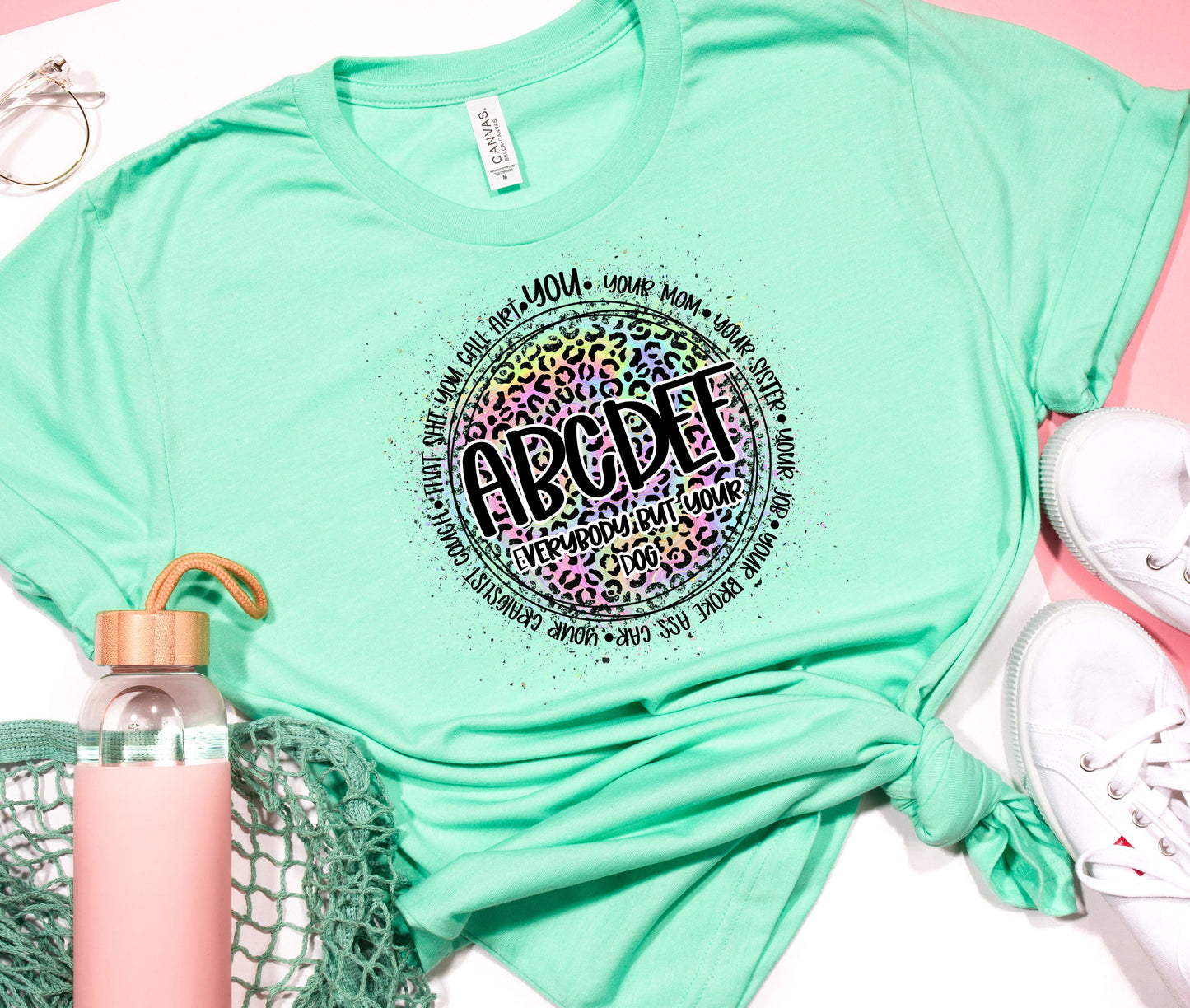 ABCDEFU cheetah Graphic Tee