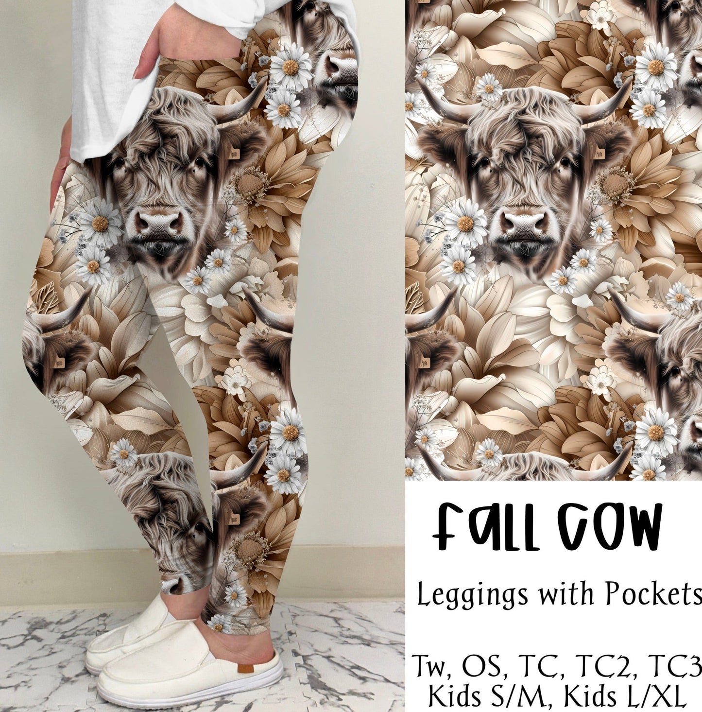 Fall Cow Leggings/Joggers | PREORDER CLOSES 6/30, ETA EARLY SEPT.