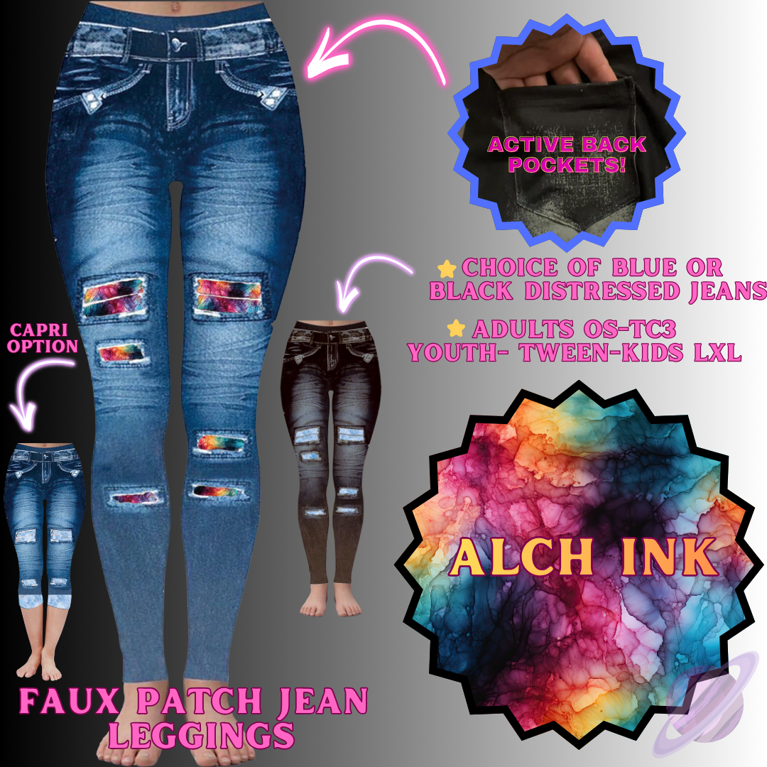 ALCH INK-FAUX JEAN LEGGING-PREORDER CLOSING 12/2 , ETA MID FEB.