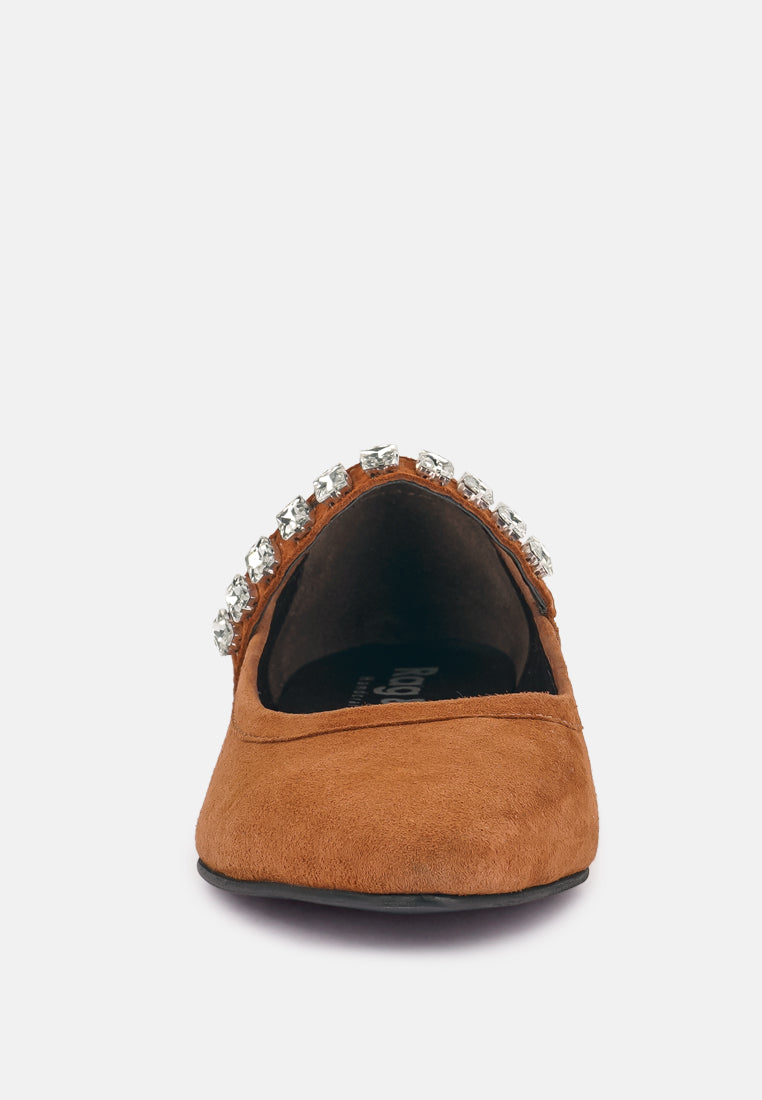 Assisi Fine Suede Maryjane Ballet Flats